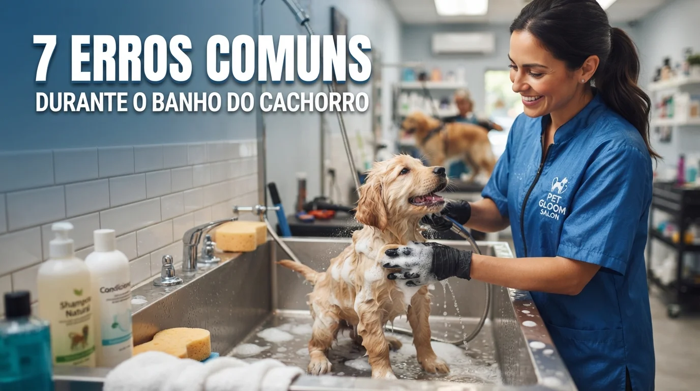 7 erros comuns durante o banho do cachorro