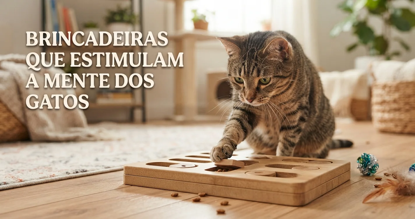 Brincadeiras que estimulam a mente dos gatos