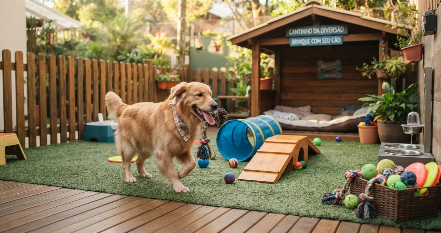 Como criar um espaço divertido para seu cachorro