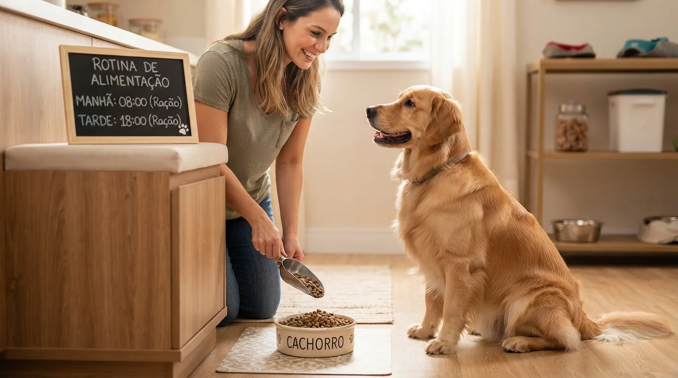 Como criar uma rotina de alimentação para seu cachorro