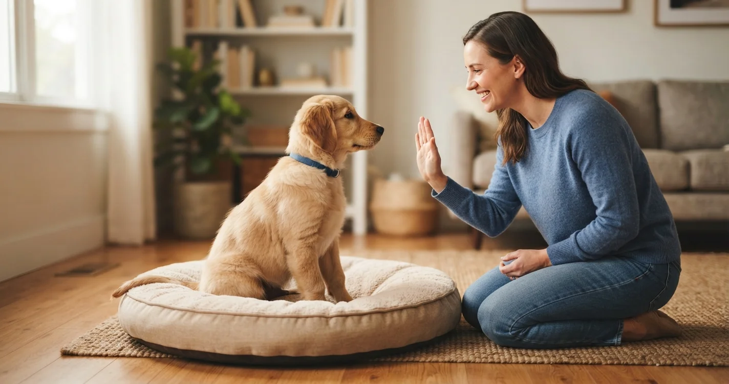 Como ensinar o cachorro a ficar no lugar
