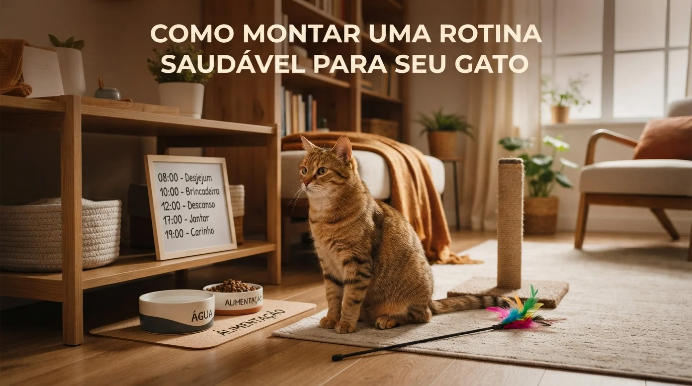 Como montar uma rotina saudável para seu gato