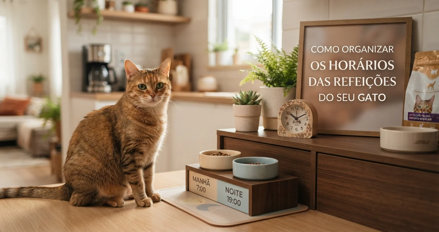 Como organizar os horários das refeições do seu gato